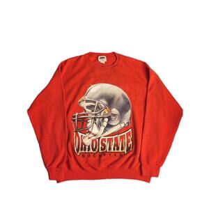 Vintage Nutmeg Ohio State Buckeyes Sweater Crewneck Mens XXL 90s Y2K Red Vtg